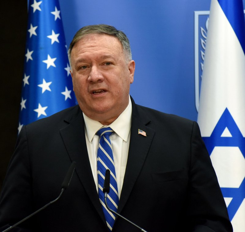 U.S. Secretary of State Mike Pompeo suffered another blow to his plans to reinstate previous U.N. sanctions on Iran Tuesday, as the U.N. Security Council president said the "snapback mechanism" has not been triggered. Photo by Debbie Hill/UPI