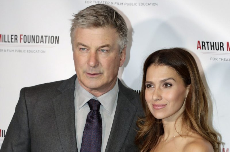 Hilaria Baldwin (R), pictured with Alec Baldwin, shared a family photo with the actor and their four kids after learning she miscarried her fifth child. File Photo by Jason Szenes/UPI