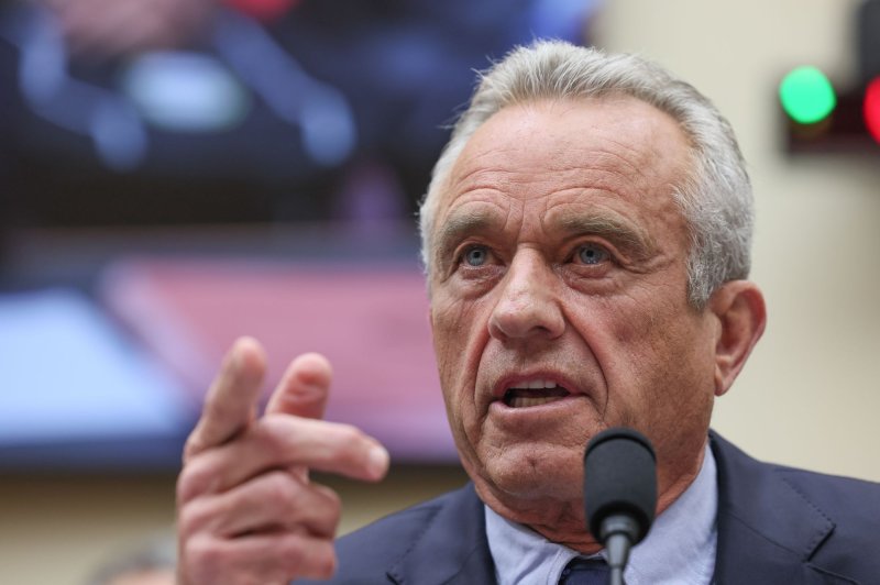 Robert F. Kennedy Jr. accuses Rep. Debbie Wasserman Schultz, D-Fla., of slandering him during a House committee hearing Thursday after she questions comments he made likening masking and the COVID-19 vaccine to the Holocaust. Photo by Jemal Countess/UPI