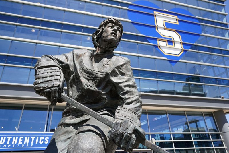 The St. Louis Blues currently are the only ones of the 16 playoff teams with any players on the NHL's COVID-19 list. File Photo by Bill Greenblatt/UPI
