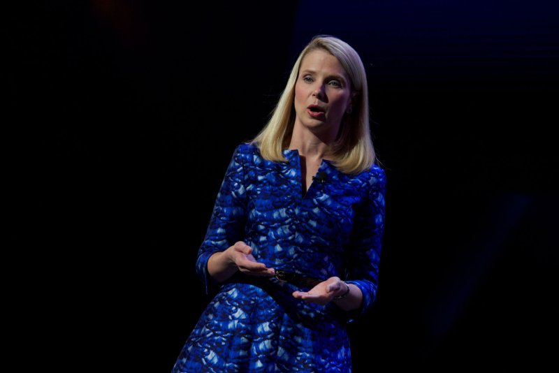 Marissa Mayer, CEO, President and Director of Yahoo!, said she decided in August to spin off the Alibaba holding. UPI/Molly Riley