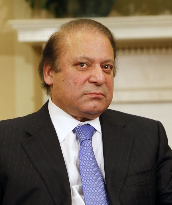 Prime Minister Nawaz Sharif of Pakistan reportedly fled Islamabad after protests reached his home. UPI/Dennis Brack/Pool