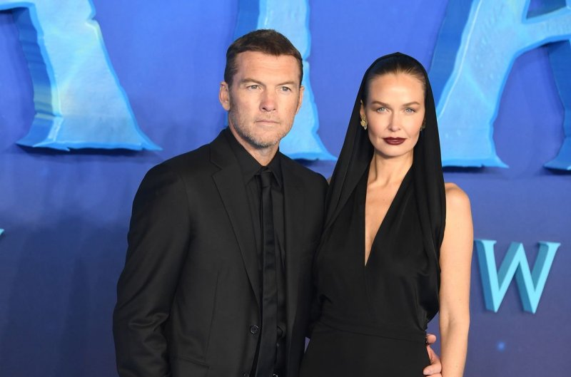 Sam Worthington (L), pictured with Lara Worthington, plays Jake Sully in "Avatar: The Way of Water." File Photo by Rune Hellestad/UPI