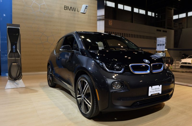 A BMW at the 2014 Chicago Auto Show. BMW of North America announced a recall of 230,117 vehicles Friday, for potential airbag problems. File Photo by Brian Kersey/UPI