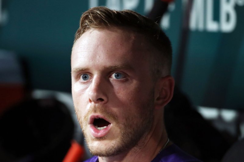 Boston Red Sox infielder Trevor Story logged 13 total bases, including three home runs, in a win over the Seattle Mariners on Thursday in Boston. File Photo by Bill Greenblatt/UPI
