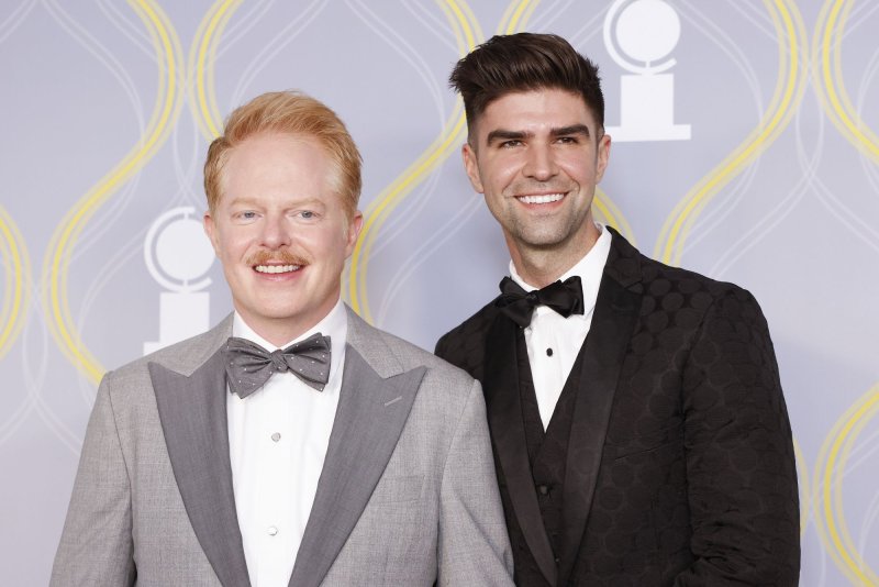 Jesse Tyler Ferguson (L) and Justin Mikita welcomed their second son, Sullivan Louis, via surrogate. File Photo by John Angelillo/UPI