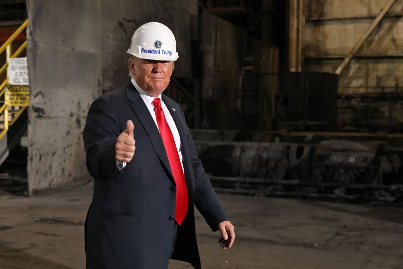 Donald Trump hails Illinois steel mill as an economic success story