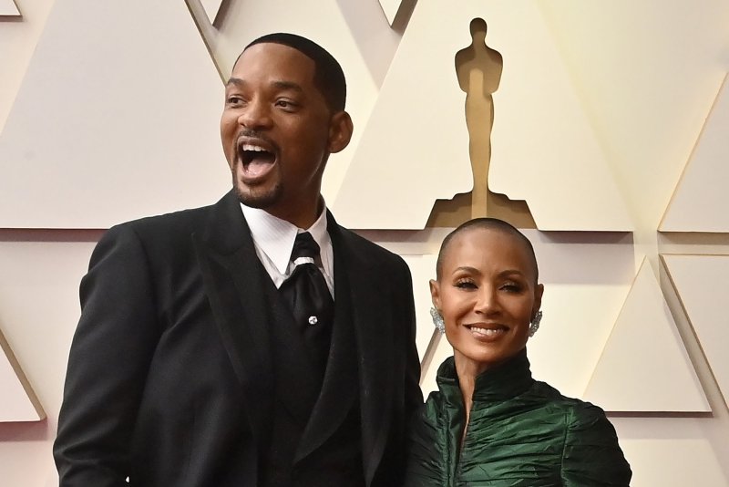 Will Smith (L) and Jada Pinkett Smith arrive for the 94th annual Academy Awards on Sunday at the Dolby Theatre in the Hollywood section of Los Angeles. Photo by Jim Ruymen/UPI