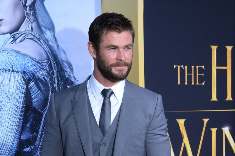 Chris Hemsworth attends the premiere of the motion picture fantasy "The Huntsman: Winter's War" in the Westwood section of Los Angeles on April 11, 2016. The actor turns 34 on August 11. File Photo by Jim Ruymen/UPI