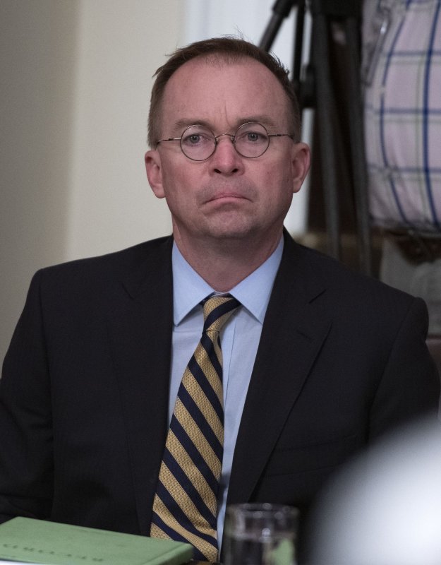 Acting White House Chief of Staff Mick Mulvaney said he won't comply with a House subpoena to testify in the impeachment inquiry. File Photo by Ron Sachs/UPI