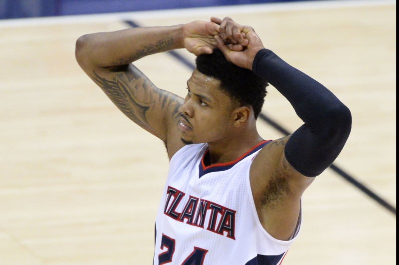Atlanta Hawks' Kent Bazemore (24). Photo by David Tulis/UPI