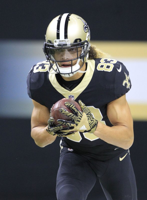 New Orleans Saints receiver Willie Snead warms up before a game against the Washington Redskins in November. Photo by AJ Sisco/UPI | <a href="/News_Photos/lp/bd2c26659fe40458faf6a26111c0db75/" target="_blank">License Photo</a>