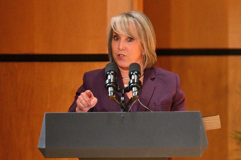 New Mexico Gov. Michelle Lujan Grisham announced a plan Friday to temporarily ban the carrying of firearms in public areas and on government property in Albuquerque and Bernalillo County surrounding it amid an increase in gun violence. File Photo by Sam Wasson/UPI