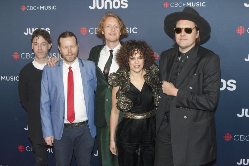 Arcade Fire released the song "The Lightning I, II" and announced "We," their first new album in nearly five years. File Photo by Heinz Ruckemann/UPI | <a href="/News_Photos/lp/4d98d52a9d3330bff002c58ee7c14cb8/" target="_blank">License Photo</a>