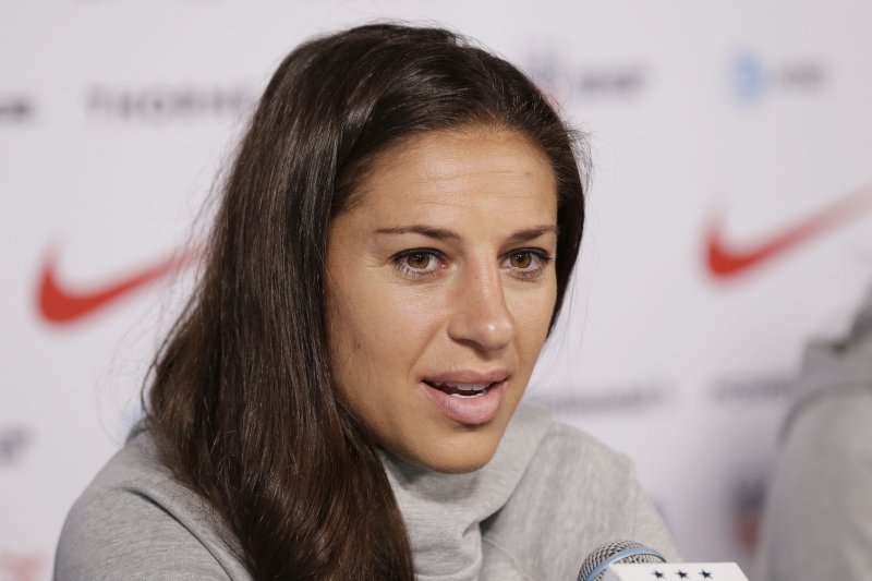 United States Women's National Team superstar Carli Lloyd scored three goals at the 2019 Women's World Cup, helping her squad to a second consecutive championship. File Photo by John Angelillo/UPI