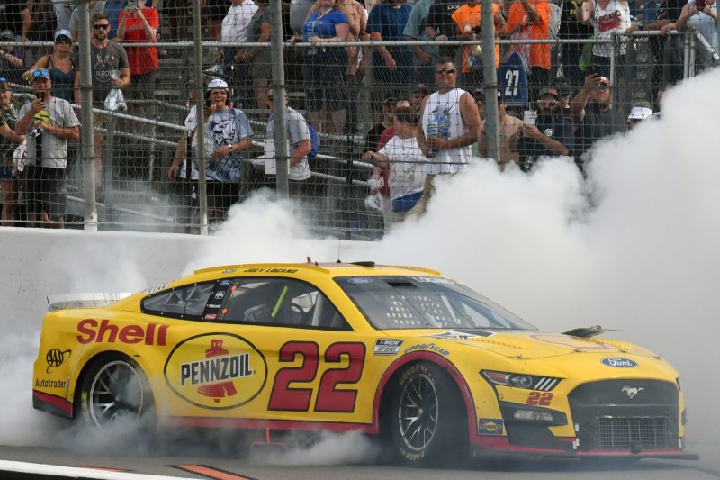 NASCAR driver Joey Logano, who won the 2018 Cup Series title, claimed his second championship Sunday at Phoenix Raceway. File Photo by Bill Gutweiler/UPI