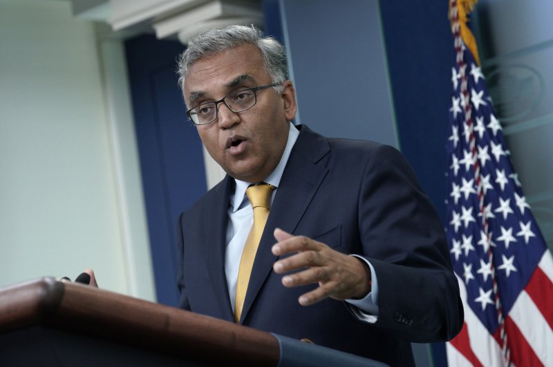 Parents could be able to get children under five vaccinated against COVID-19 as early as June 20, if the CDC and FDA give their approvals in the coming days, White House COVID-19 Response Coordinator Dr. Ashish Jha said Thursday. Photo by Yuri Gripas/UPI | <a href="/News_Photos/lp/c638d63b6bc41c216cfa56e7fcde900a/" target="_blank">License Photo</a>