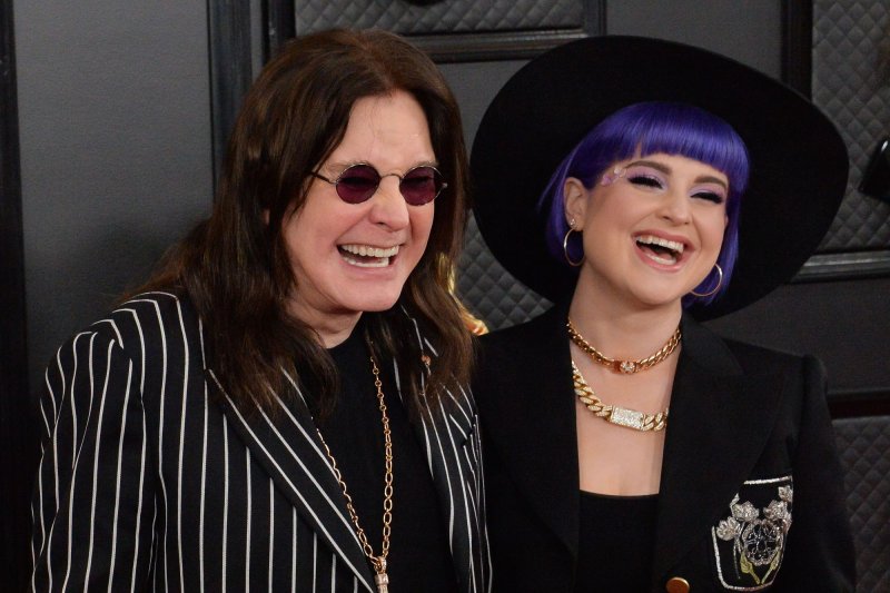 Kelly Osbourne (R) confirmed she's expecting a son after her dad, Ozzy Osbourne, shared the news in an interview. File Photo by Jim Ruymen/UPI