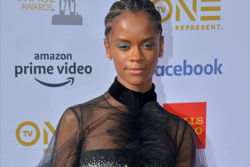 Letitia Wright's "Black Panther: Wakanda Forever" is the No. 1 movie in North America for a third weekend. File Photo by Jim Ruymen/UPI