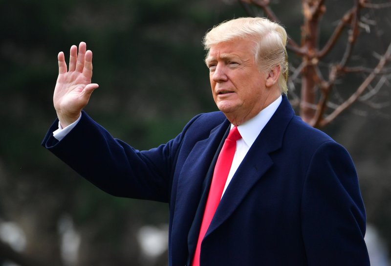 President Donald Trump took to Twitter to call for stricter immigration laws prior to attending Easter church service on Sunday morning. File Photo by Kevin Dietsch/UPI