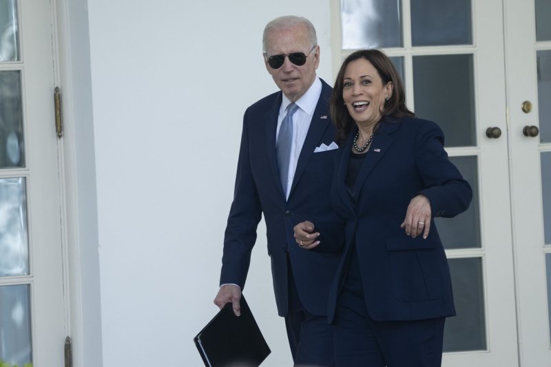 United States President Joe Biden and United States Vice President Kamala Harris seen in the Rose Garden of the White House in Washington, D.C. on Monday. The Biden-Harris administration launched plans to advance equity and racial justice across the federal government. Photo by Chris Kleponis/UPI