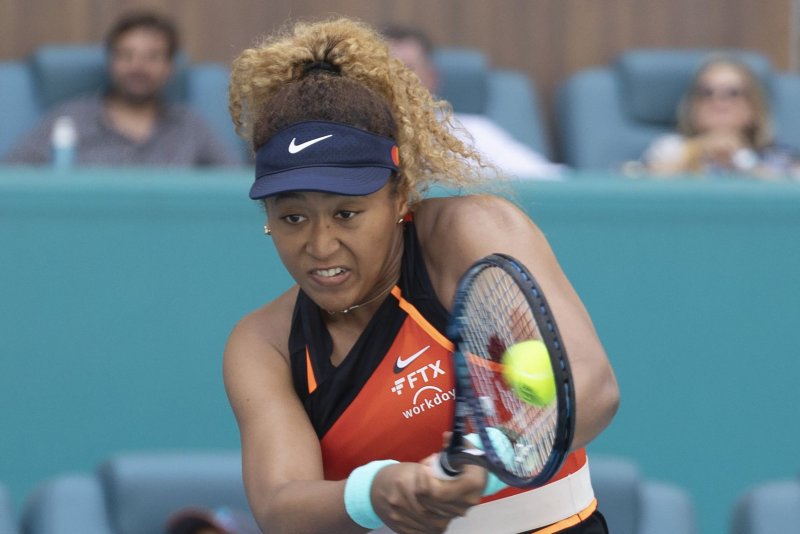 Naomi Osaka from Japan withdrew from the Italian Open on Monday and will try to recover from an Achilles injury before the 2022 French Open. File Photo by Gary I Rothstein/UPI | <a href="/News_Photos/lp/96541473646bec196f06aa3afac8a535/" target="_blank">License Photo</a>