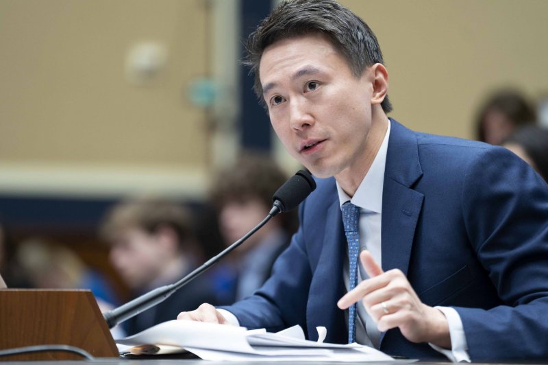 In March in the United States, TikTok CEO Shou Zi Chew addressed congressional lawmakers on Capitol Hill as he tried to convince them of the personal-data safety of using TikTok. Some U.S. lawmakers, though, were not convinced by his testimony and told him so at the hearing. File Photo by Bonnie Cash/UPI