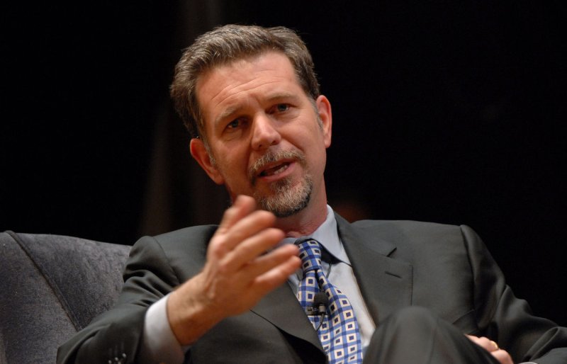 Reed Hastings, Founder and CEO of Netflix, participates in a panel discussion about entertainment in the digital age at the Motion Picture Association of America's conference "The Business of Show Business" in Washington on February 6, 2007. (UPI Photo/Alexis C. Glenn)