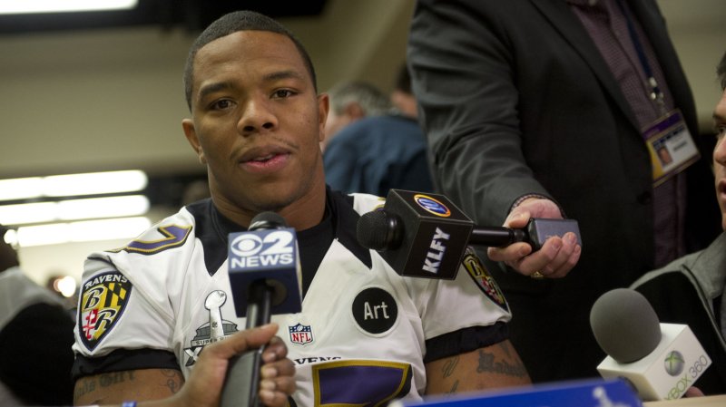 Baltimore Ravens running back Ray Rice File/UPI/Kevin Dietsch