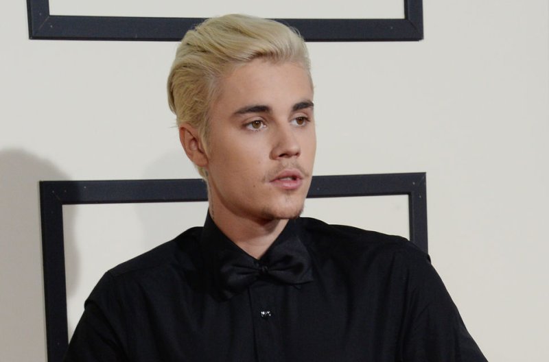Justin Bieber arriving for the 58th annual Grammy Awards on February 15, 2016. Bieber recently shared a selfie with rocker Marilyn Manson. File Photo by Jim Ruymen/UPI | <a href="/News_Photos/lp/45a00e848a65ca68c5ddeb038b74178f/" target="_blank">License Photo</a>