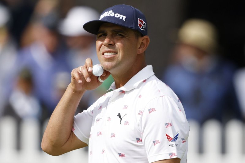 Gary Woodland underwent surgery Monday to have a tumor removed from his brain. File Photo by John Angelillo/UPI