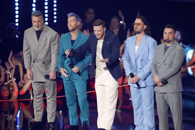 *NSYNC, pictured Tuesday at the MTV Video Music Awards, will release the song "Better Place." File Photo by John Angelillo/UPI