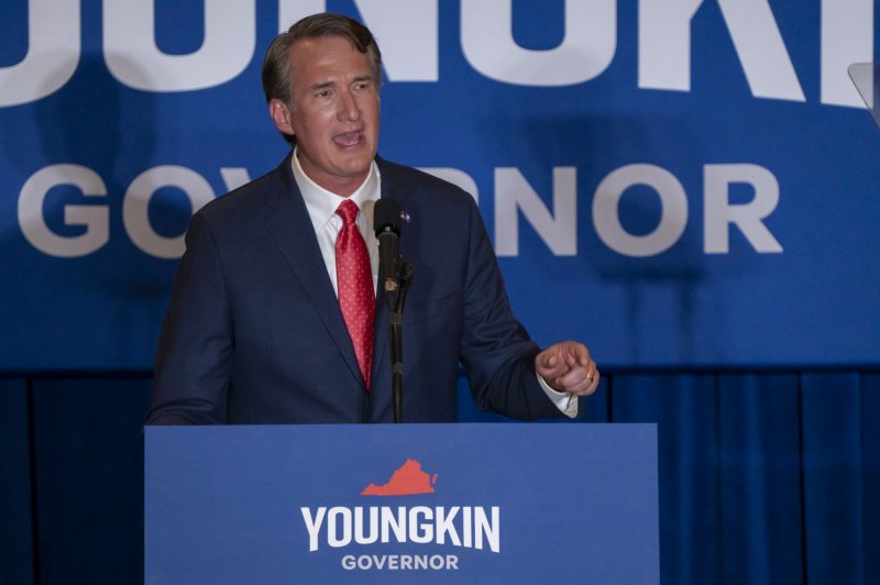 Glenn Youngkin issued the mask-optional order for schools on January 15, the same day he was sworn in Virginia State Capito. File Photo by Ken Cedeno/UPI