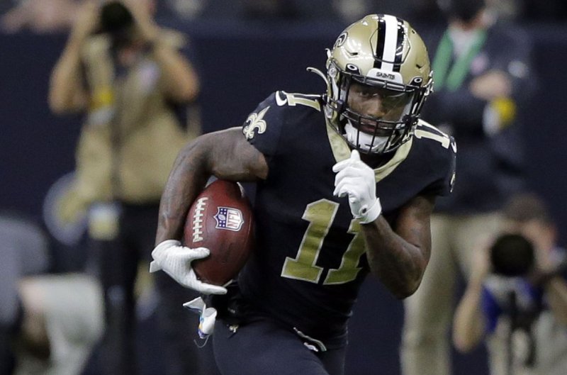 New Orleans Saints wide receiver Deonte Harris is expected to miss the next three games due to a suspension. File Photo by AJ Sisco/UPI