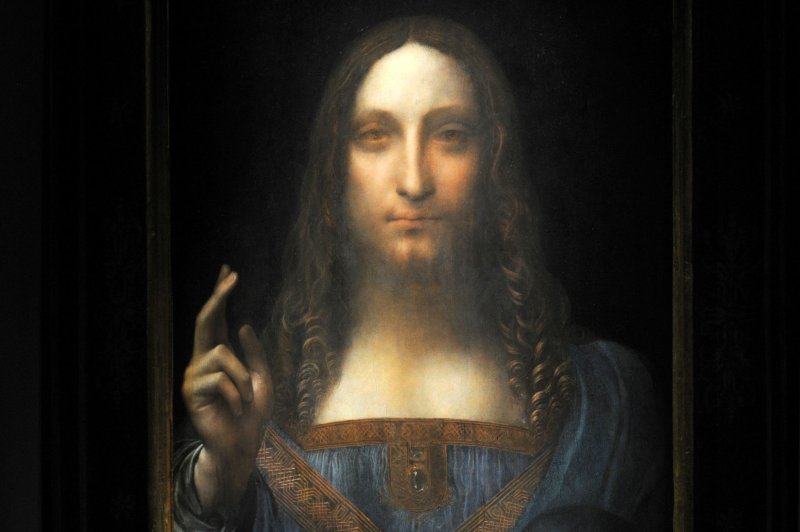 On November 15, 2017, Leonardo's da Vinci's "Salvator Mundi" sold for a world-record $450 million in a Christie's New York auction. File Photo by Dennis Van Tine/UPI