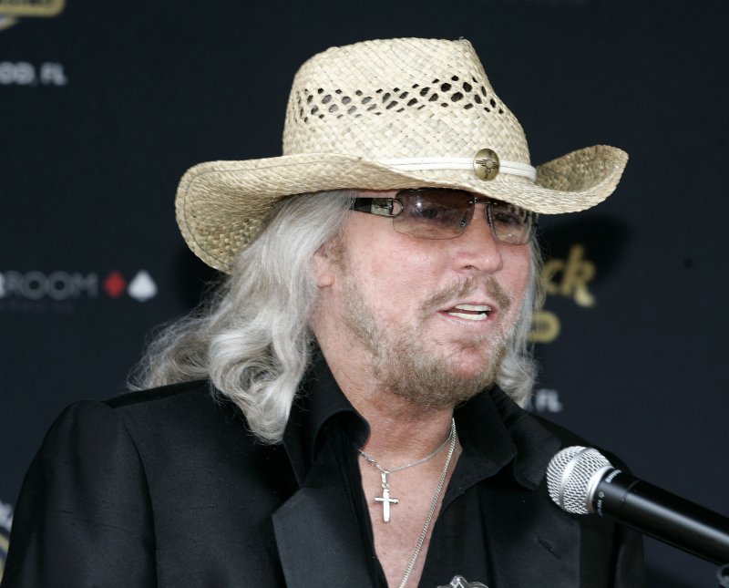 Singer, songwriter Barry Gibb kicks off a charity poker tournament at the Seminole Hard Rock Hotel and Casino in Hollywood, Florida on May 30, 2008. The tournament benefits The Miami Beach Health Foundation which Gibb is co-chairman of the board of directors. (UPI Photo/Michael Bush)