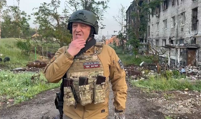 Wagner Group founder Yevgeny Prigozhin addresses his units withdrawing from Bakhmut, the city captured from the Ukrainian Armed Forces, on Thursday, the same day the United States sanctioned the group's leader in Mali. Photo by Press service of Prigozhin/UPI