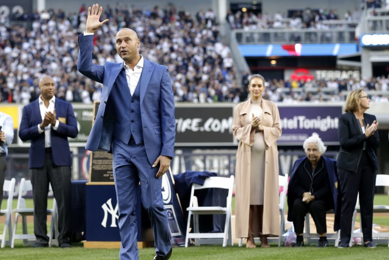Longtime New York Yankees captain Derek Jeter was part of an ownership group which purchased the Miami Marlins in August for about $1.2 billion. File Photo by John Angelillo/UPI