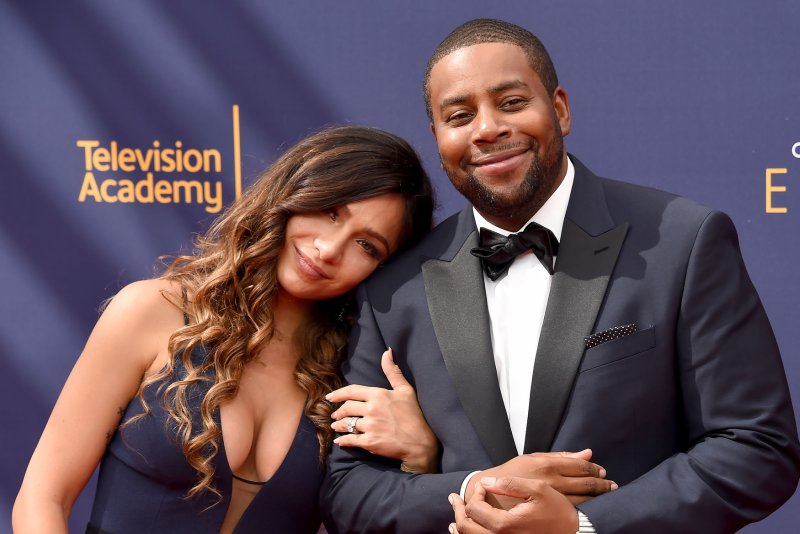 Kenan Thompson (R) and wife Christina Evangeline attend the Creative Arts Emmy Awards at the Microsoft Theater in Los Angeles in 2018. Thompson will soon be seen the comedy movie "Good Burger 2." File Photo by Gregg DeGuire/UPI