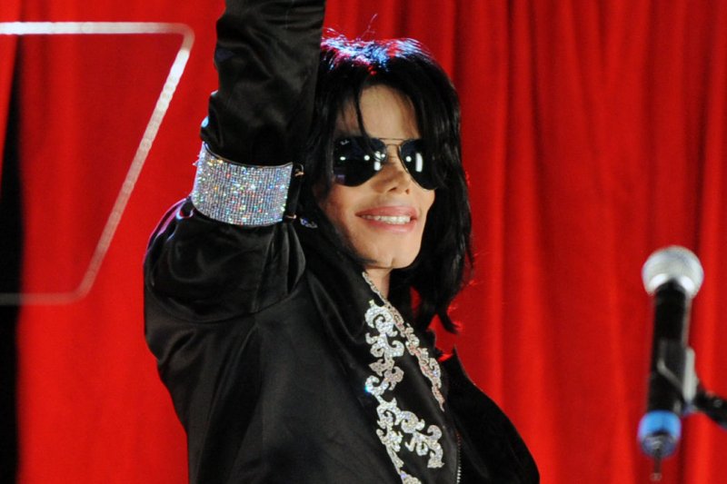 Late pop star Michael Jackson, pictured in March 2009, is the subject of the new biopic "Michael." File Photo by Rune Hellestad/UPI