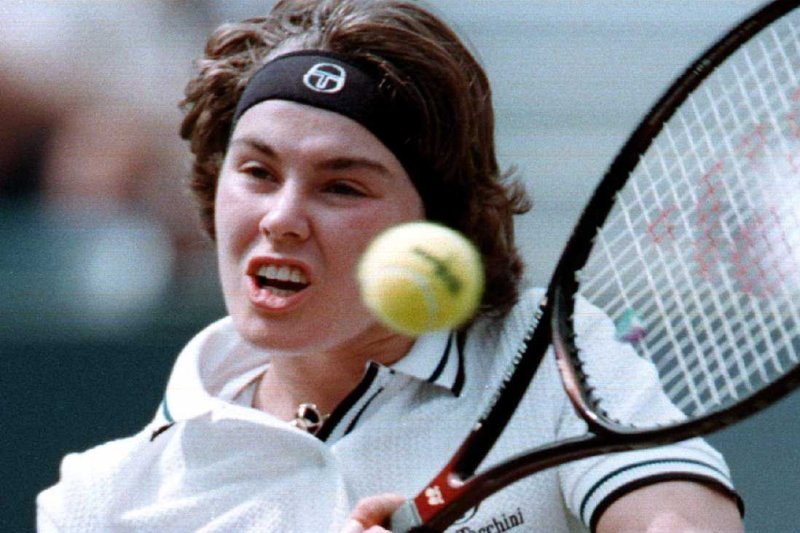 Martina Hingis competes at the U.S. Open in Flushing Meadow, N.Y., on September 1, 1997. Earlier that year, on July 5, she became the youngest person to win Wimbledon in 100 years. File Photo by John Angelillo/UPI