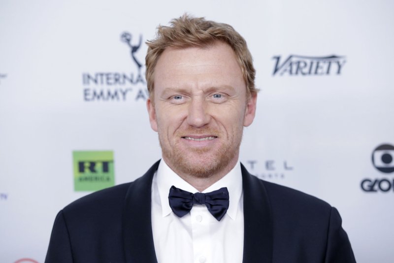Kevin McKidd arrives on the red carpet at the 45th International Emmy Awards at the New York Hilton in New York City on November 20. McKidd and his ex-wife, Jane Parker, agreed to a nesting arrangement in which their children will live in the family home while each parent takes turns living with them. File Photo by John Angelillo/UPI