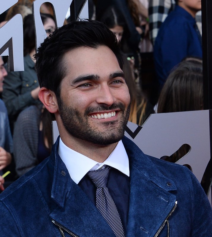 Actor Tyler Hoechlin arrives for The MTV Movie Awards on April 13, 2014. Creators of the TV show "Supergirl" have released a first look at Hoechlin as Superman for the upcoming second season. File Photo by Jim Ruymen/UPI | <a href="/News_Photos/lp/1869639add8c7a702c24eb269290014a/" target="_blank">License Photo</a>