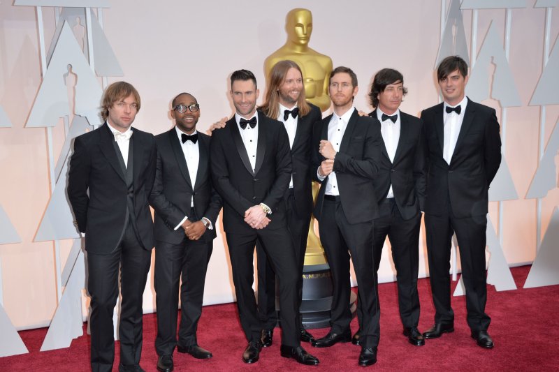 Maroon 5 arrives on the red carpet at the 87th Academy Awards at the Hollywood & Highland Center in Los Angeles on Feb. 22, 2015. Longtime manager of the band, Jordan Feldstein, died Friday at age 40. Photo by Kevin Dietsch/UPI | <a href="/News_Photos/lp/6ce1a1494798e25d8ee1268d878e0337/" target="_blank">License Photo</a>