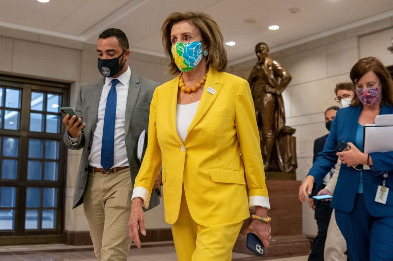 Lawmakers interrupted their August recess to return to Capitol Hill as House Speaker Nancy Pelosi tied the $3.5 trillion budget spending plan and a $1.2 trillion bipartisan infrastructure bill together.&nbsp;Photo by Ken Cedeno/UPI