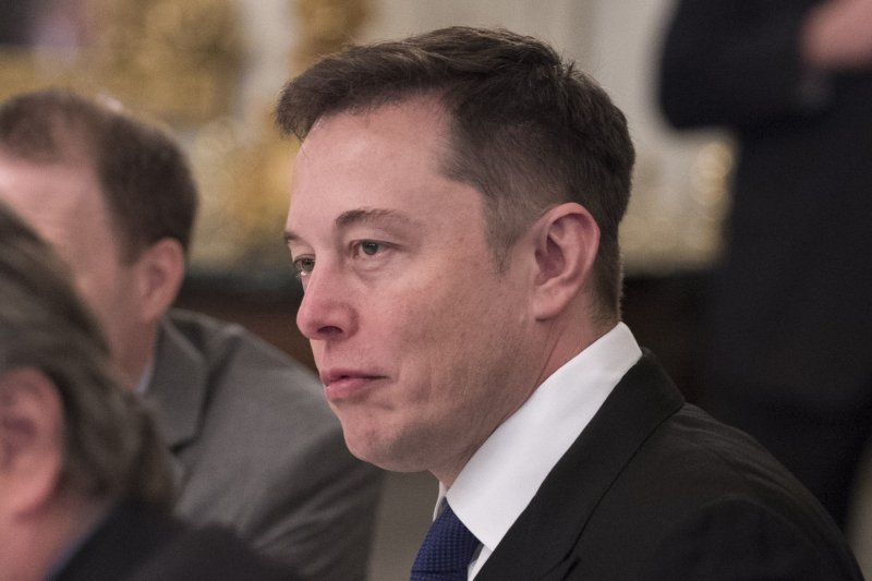 Elon Musk, seen here at a White House conference on February 3, launched Neuralink Corp., a technology company dedicated to implanting electrodes connected to computers into brains to first treat brain diseases and later to improve cognitive function and human potential. Photo by Pat Benic/UPI