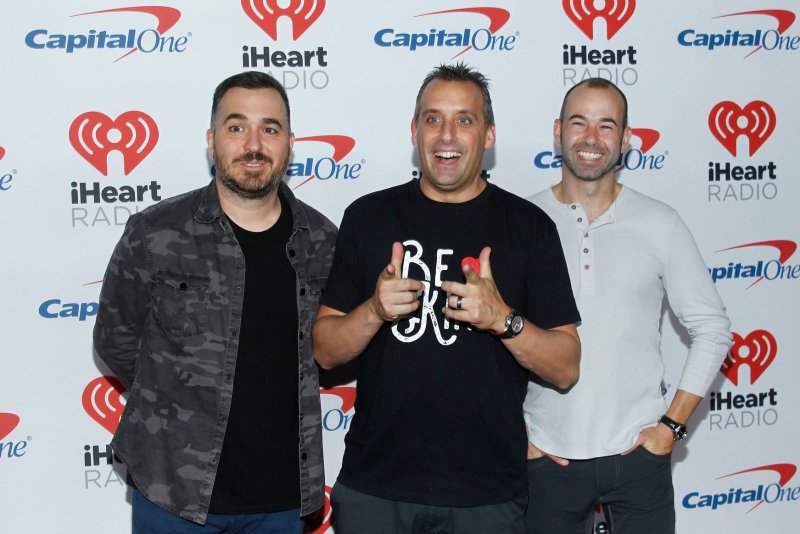 Left to right, Brian Quinn, Joseph Gatto and James Murray of "Impractical Jokers." The series has been renewed for an eighth season and will produce a feature film. File Photo by James Atoa/UPI | <a href="/News_Photos/lp/4a9cdfe5bc081807cb68ddfe7d7c0828/" target="_blank">License Photo</a>