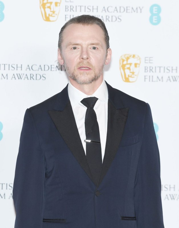Simon Pegg attends the EE British Academy Film Awards at Royal Albert Hall in London on March 13. The actor turns 53 on February 14. File Photo by Rune Hellestad/UPI
