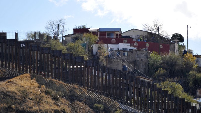 View of homes in Mexico on the far side of the boarder fence between the United States and Mexico in Nogalas, Arizona, December 15, 2011. UPI /Art Foxall