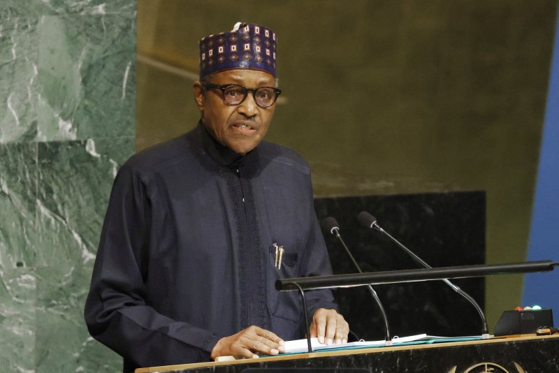 Nigeria's President Muhammadu Buhari confirmed Sunday that 76 of the 85 people aboard a ferry boat had drowned while trying to escape their flooded villages. Photo by John Angelillo/UPI